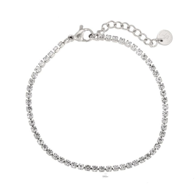 Fine Tennis Edelstahl Armband