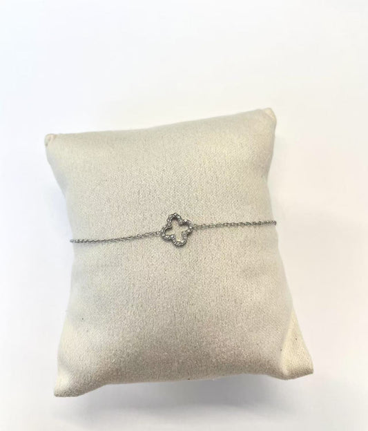 Lucky Leaves Diamond Edelstahl Armband