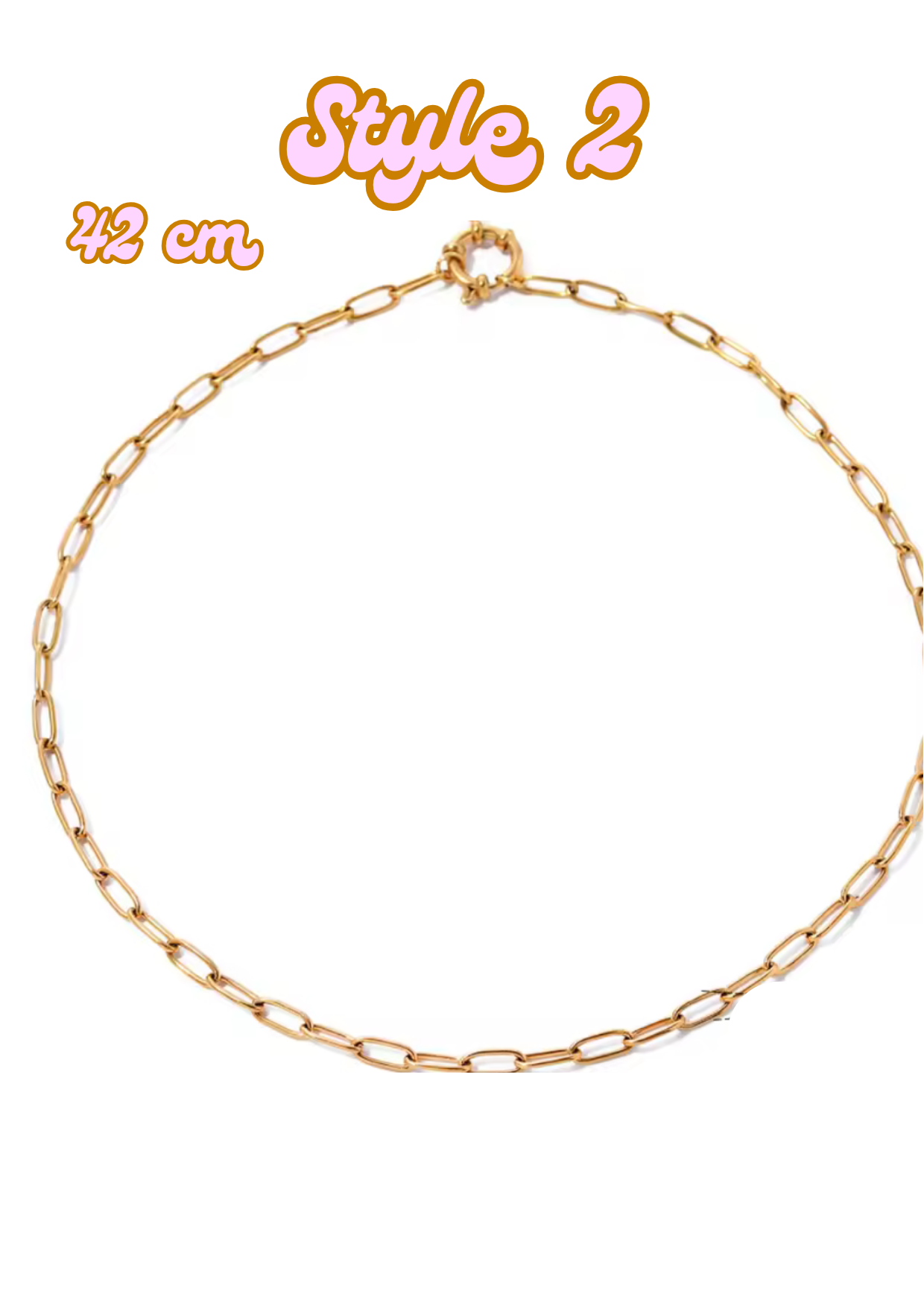 Edelstahl 18k vergoldete Ketten mit Karabiner