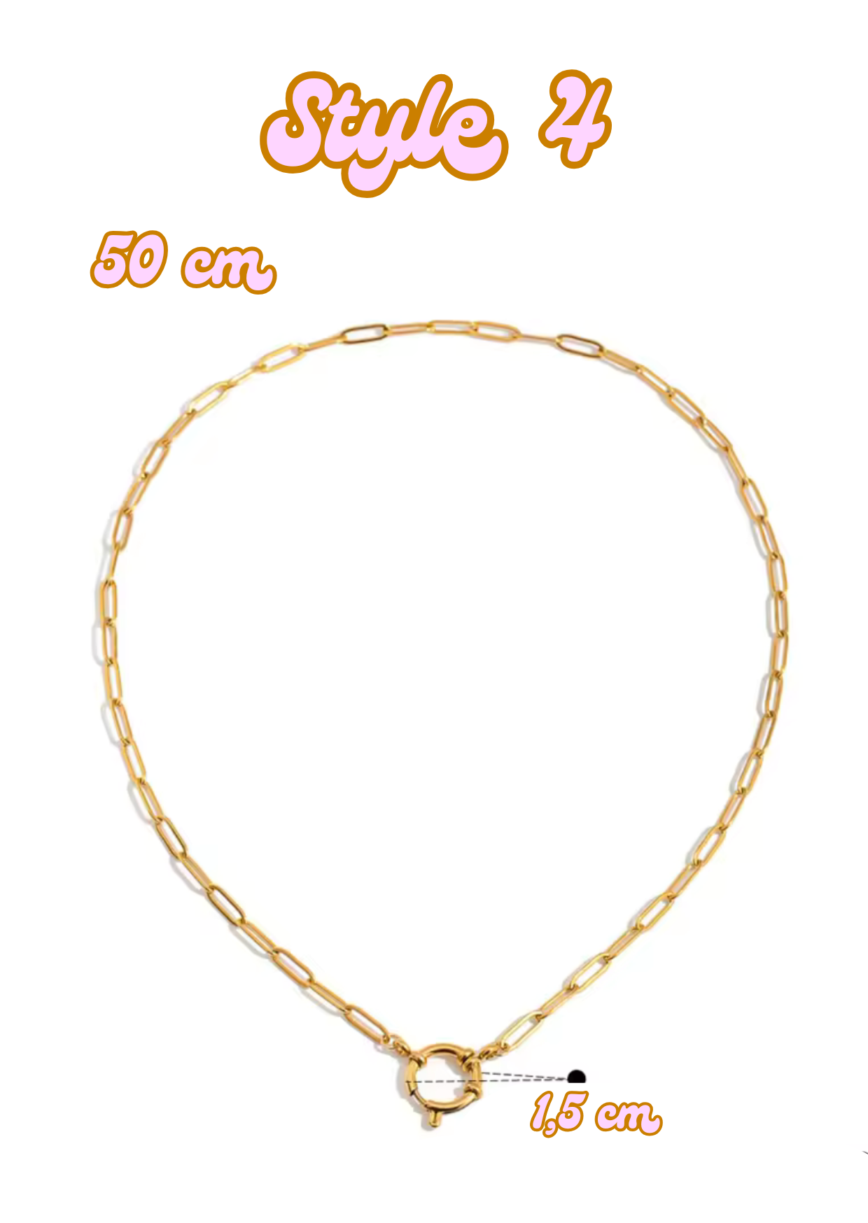 Edelstahl 18k vergoldete Ketten mit Karabiner